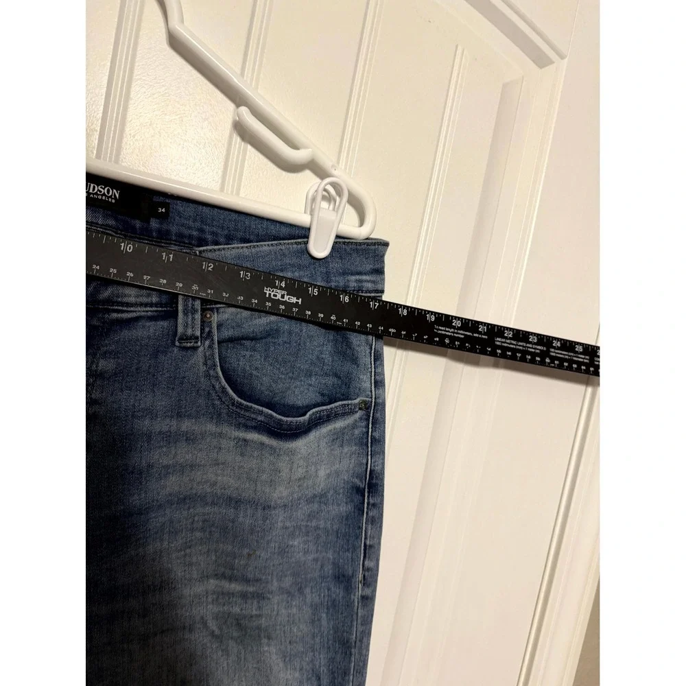 Hudson Jeans Mens 34 Blue Straight Leg Medium Wash Denim EUC